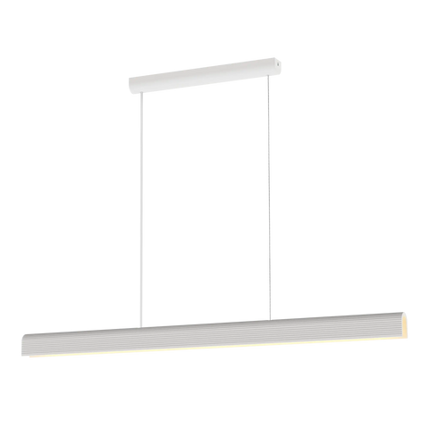 Munia 1500mm LED Linea Ribbed Paintable Gypsum Plaster Finish Pendant Light