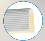 Munia 1500mm LED Linea Ribbed Paintable Gypsum Plaster Finish Pendant Light