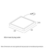 Lunos LED Square CTC/Oyster Light Tricolour/Triwattage