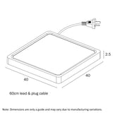 Lunos LED Square CTC/Oyster Light Tricolour/Triwattage