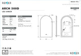 Remer Arch LED Light Up Bathroom Mirror Light