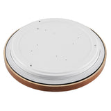 Orlin LED Round Close to Ceiling Oyster Light Tricolour Walnut