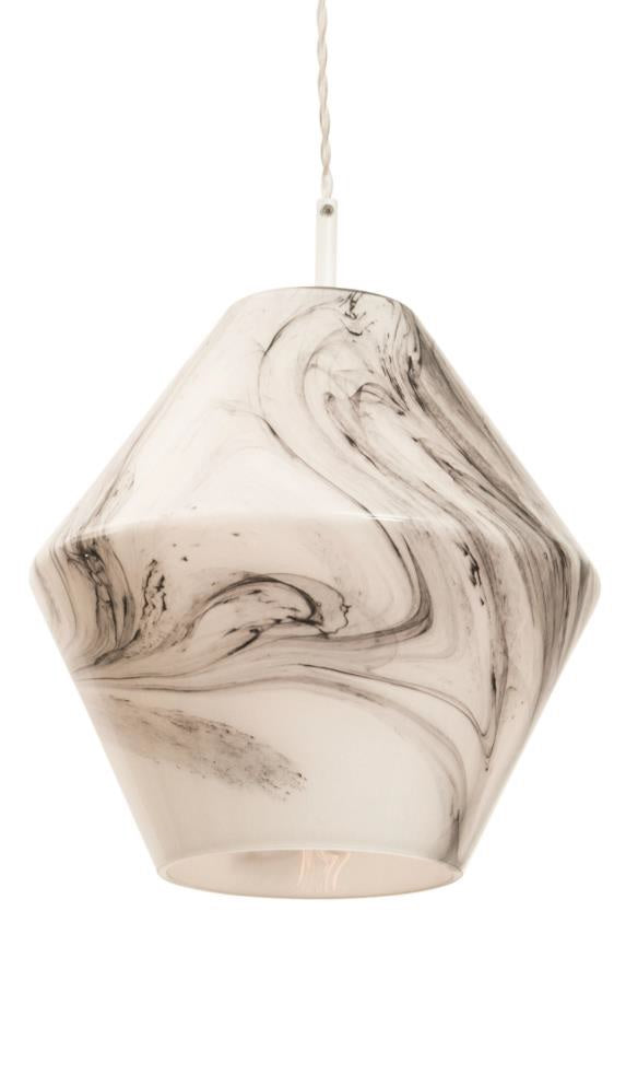 Swirl glass best sale pendant light