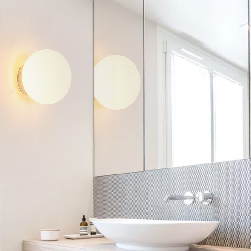 Rød dato mode godkende Orb Opal Glass Ball Wall Vanity Bathroom Light – Roundabout Lighting