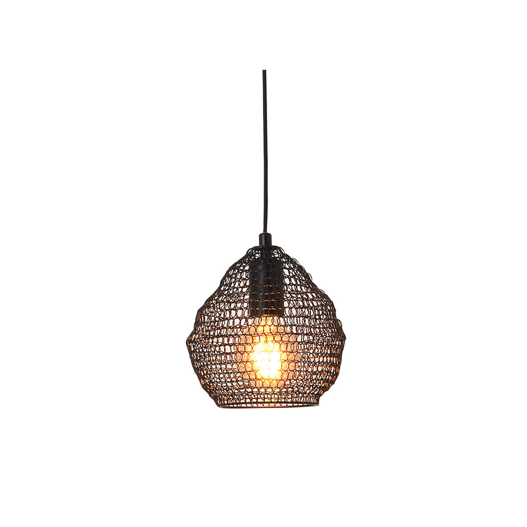 Black wire online mesh pendant light