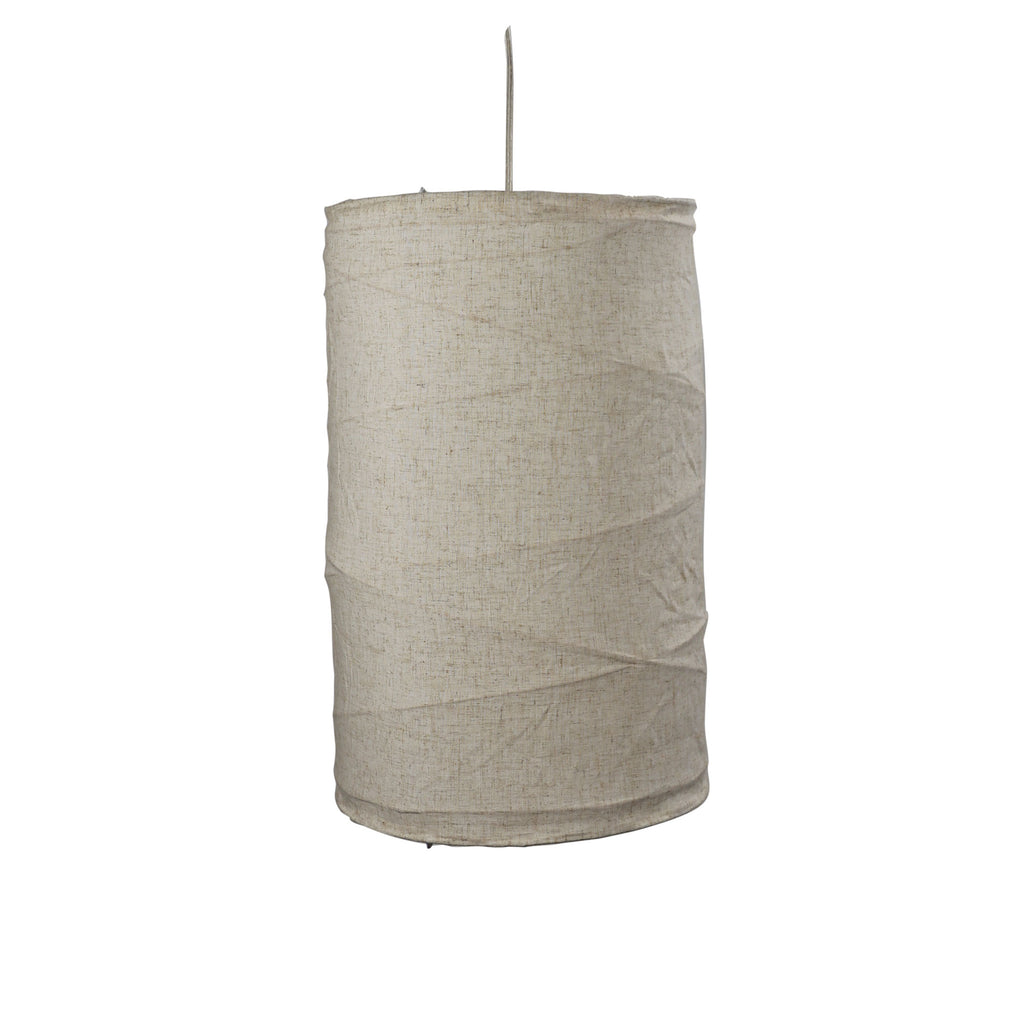 White linen on sale drum pendant light