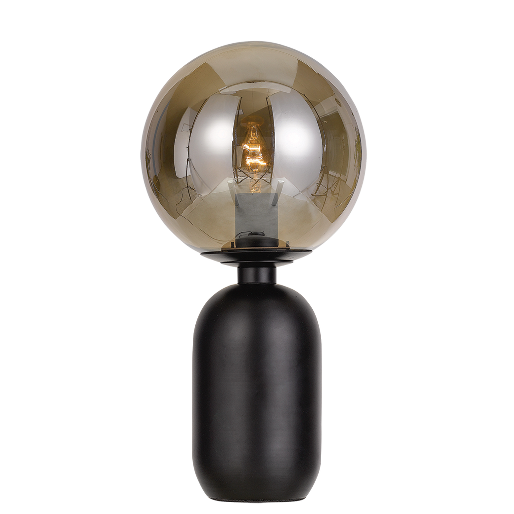 Kade Metal Table Lamp with Round Ball Glass Shade