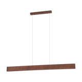 Mitchell LED Linear Bar Pendant Light Fluted Timber
