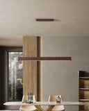 Mitchell LED Linear Bar Pendant Light Fluted Timber