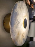 Bower Alabaster LED Round Stone Wall Light