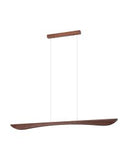 Natalie LED Linear Pendant Light Bar Timber