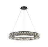 Agios LED Round Crystal Ring Chandelier Bling Hanging Pendant Light