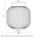 Bobo DIY Ribbed Glass Batten Fix Light Shade