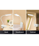 Buddy Rechargeable LED Clip on Clamp Lamp White