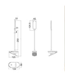 Buddy Rechargeable LED Clip on Clamp Lamp White