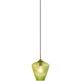Ribbon 1 Light Ribbed Glass Pendant Light