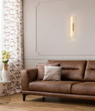 Flecha Faux Marble Angle LED Wall Light Brass