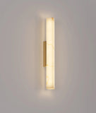 Flecha Faux Marble Angle LED Wall Light Brass