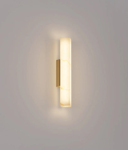 Flecha Faux Marble Angle LED Wall Light Brass