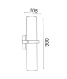 Briller Up/Down Exterior Wall Light Tube Black