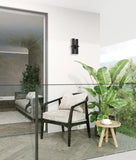 Briller Up/Down Exterior Wall Light Tube Black