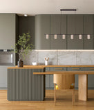 Tuberia 6 Light 1400mm Linea Bar Pendant with Travertine Tubes