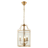 Arcadia 6 Panel Clear Glass Hamptons Lantern Pendant Light