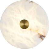 Bower Alabaster LED Round Stone Wall Light
