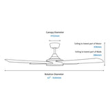Calibo Breeze Silent Pro AC 4 Blade ABS Wall Control Ceiling Fan