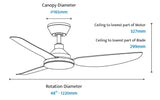 Calibo Clayfield 3 Blade ABS DC Remote Control Ceiling Fan