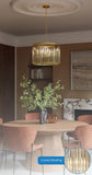 Crane Modern Luxe Crystal Pendant Light Gold