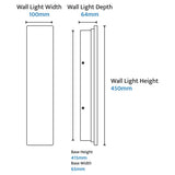 Orville LED Rectangle Travertine Backlit Stone Wall Light Natural