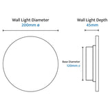 Orville LED Round Travertine Backlit Stone Wall Light Natural