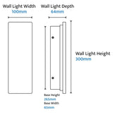 Orville LED Rectangle Travertine Backlit Stone Wall Light Natural