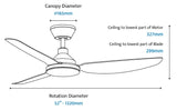 Calibo Clayfield 3 Blade ABS DC Remote Control Ceiling Fan