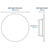 Orville LED Round Travertine Backlit Stone Wall Light Natural