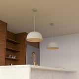 Rachis 1 Light Polymer Resin E27 Pendant White