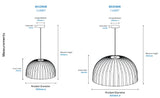 Rachis 1 Light Polymer Resin E27 Pendant White