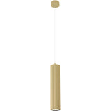 Canary GU10 1 Light Ribbed Tube Pendant