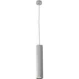 Canary GU10 1 Light Ribbed Tube Pendant
