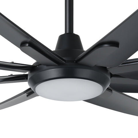 Eglo Santorini 8 Blade ABS DC Remote Extra Large Ceiling Fan with LED Light