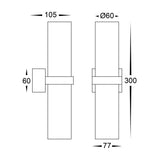 Albast Alabaster Glass Up/Down Wall Light