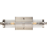 Rockford 2 Light Wall Vanity Light with Ribbed Glass