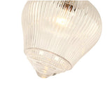 Ridge 1lt Pendant with Clear Reeded Glass