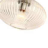 Cape 1lt Pedant with Clear Reeded Glass