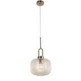 Maine 1lt Pendant with Clear Reeded Glass