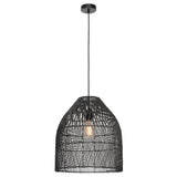 Sawyer Rattan Cane 1lt Cord Pendant Light