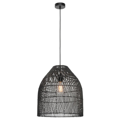 Sawyer Rattan Cane 1lt Cord Pendant Light