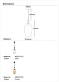 Belmont 1lt Ribbed Glass Hanging Pendant Light