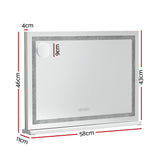 Hollywood Vanity Makeup Mirror 58x46cm with LED Light Crystal & Bluetooth Speaker